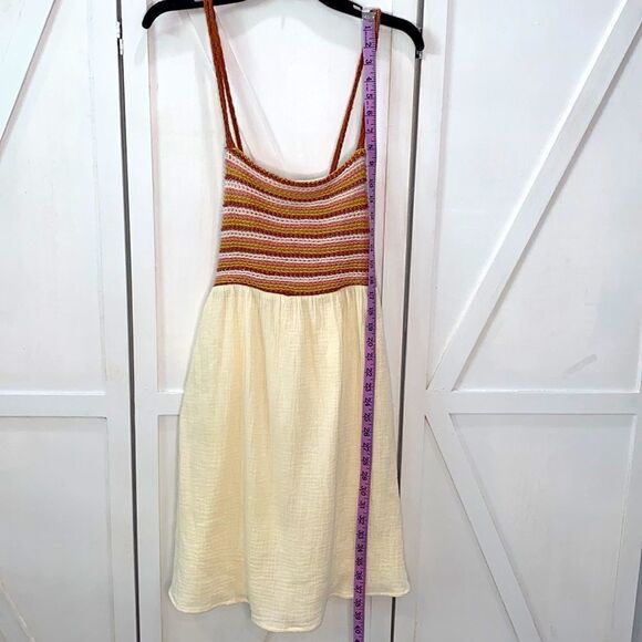 Lucca Thessa Off White Multi Knit Shift Dress Size Largw - Picture 5 of 14